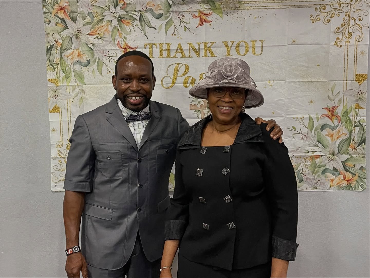 The Pastor and his wife at RCCG Voice of Jesus, Denton TX